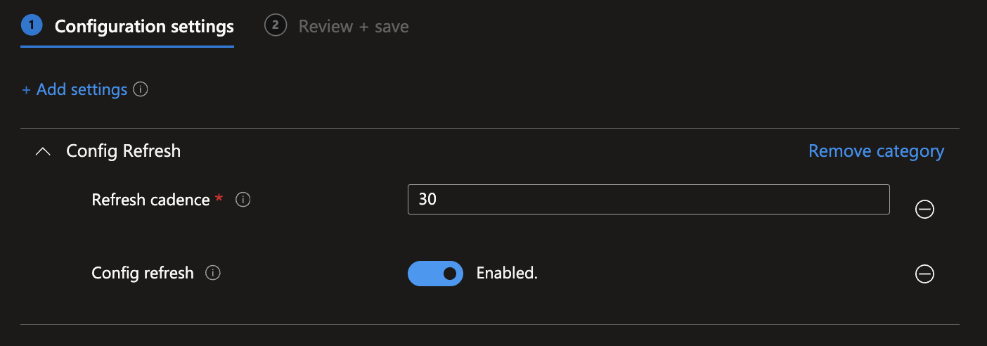 configure config refresh in Intune
