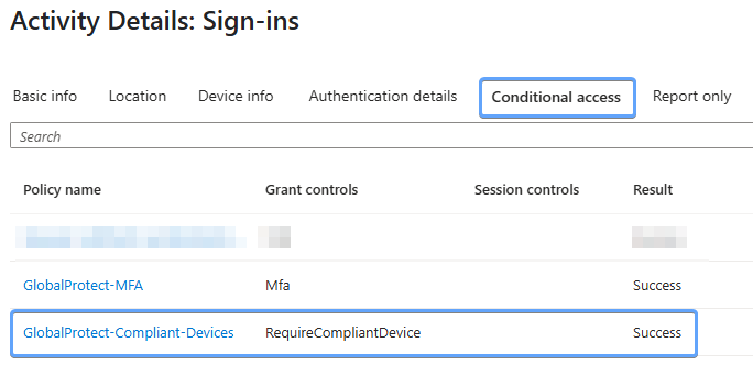 sign-in log success